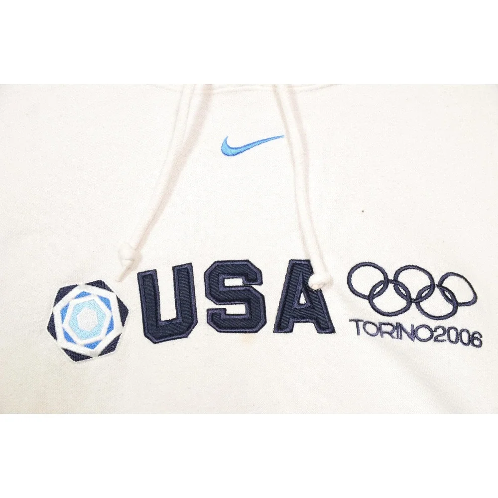 Vintage Nike Center Swoosh  USA Hoodie Mens XL Torino 2006 Winter Olympics
